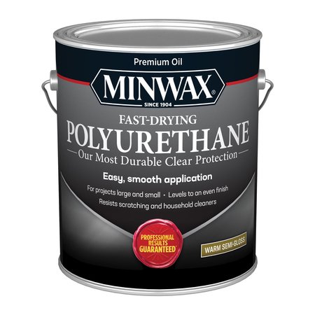 MINWAX Fast-Drying Polyurethane Semi-Gloss Clear Oil-Based Fast-Drying Polyurethane 1 gal 71029000